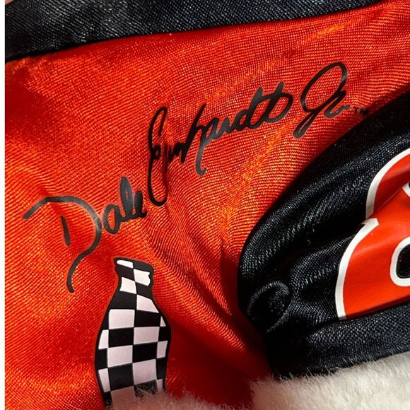 Coca-Cola NASCAR Dale Earnhardt Jr Polar Bear Plush Signed Red Racing Jacket - Picture 3 of 4